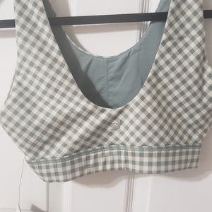 Splendid Bra: Green Milieu Gingham